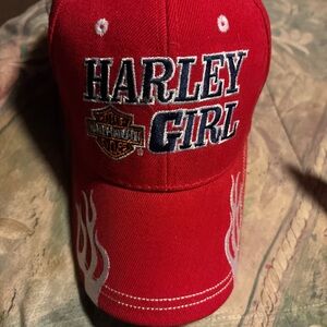 Harley-Davidson Red Cap with White Flames